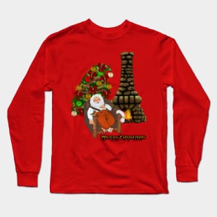 Sleeping Santa Claus Long Sleeve T-Shirt